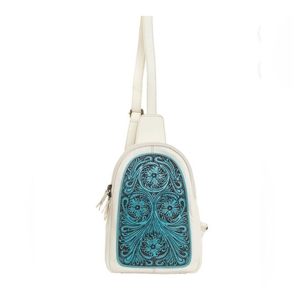 Myra Harmony Ridge Sling Bag in Turquoise - Picture 5 of 11